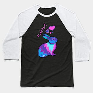 Colorful cute rabbit Baseball T-Shirt